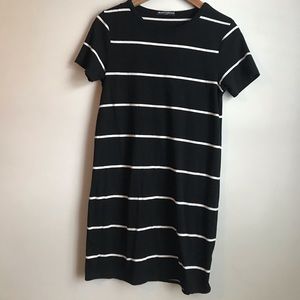 Brandy Melville Striped Black & White Mini Dress